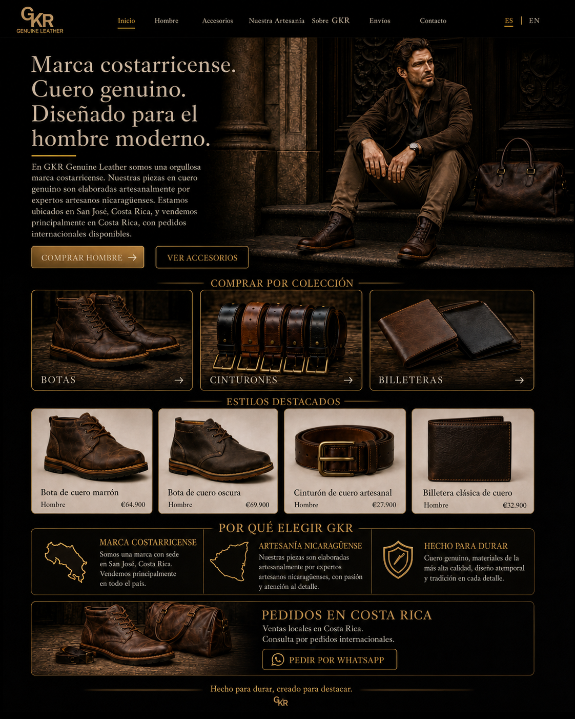 Vista previa hombre GKR Leather
